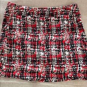 Tail Red and Black Patterned Women's Skort